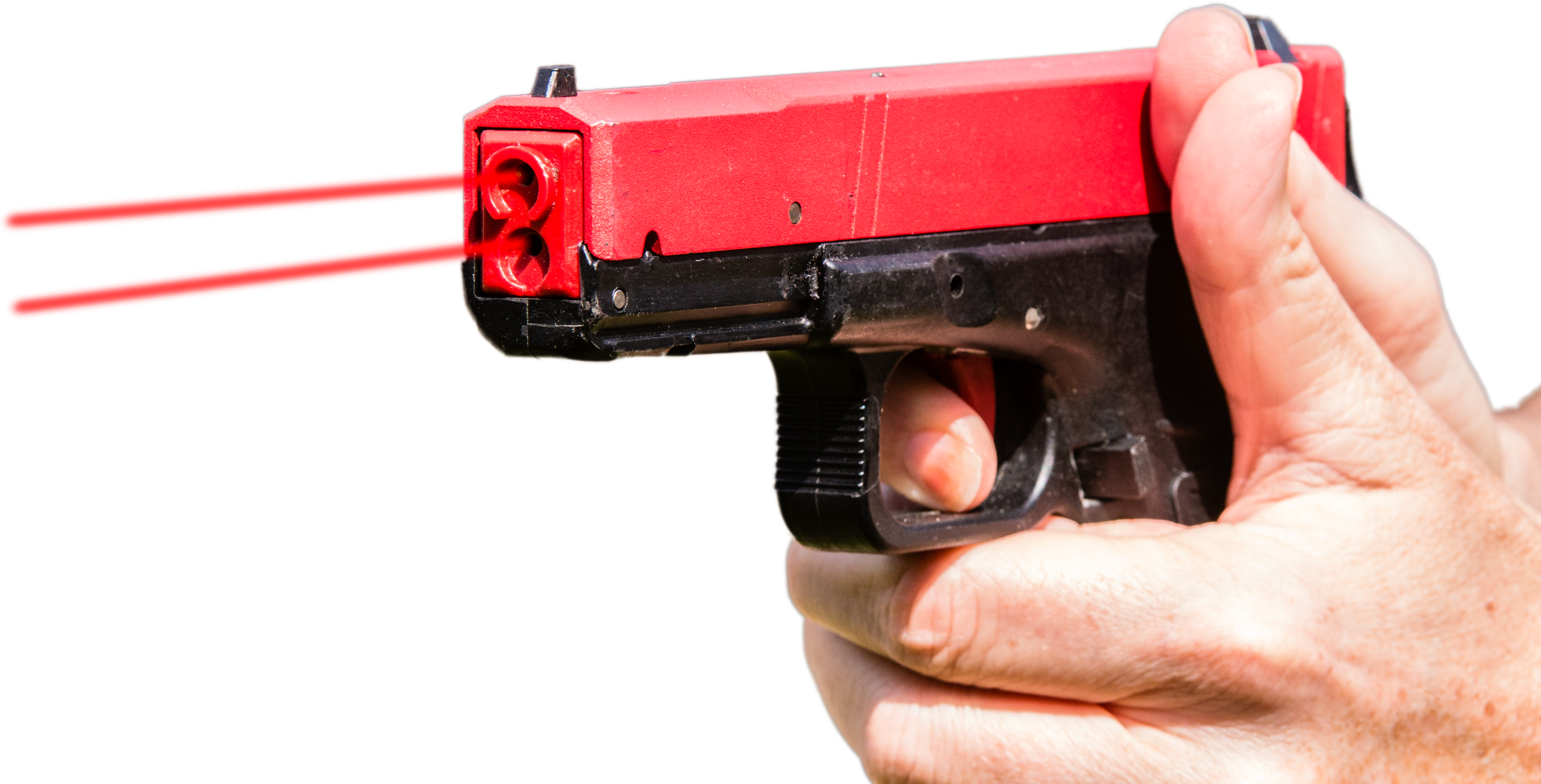 Training Iventory Fake Pistol 10 Bullets Kid Safe Colorful Real Shape Light  Fun